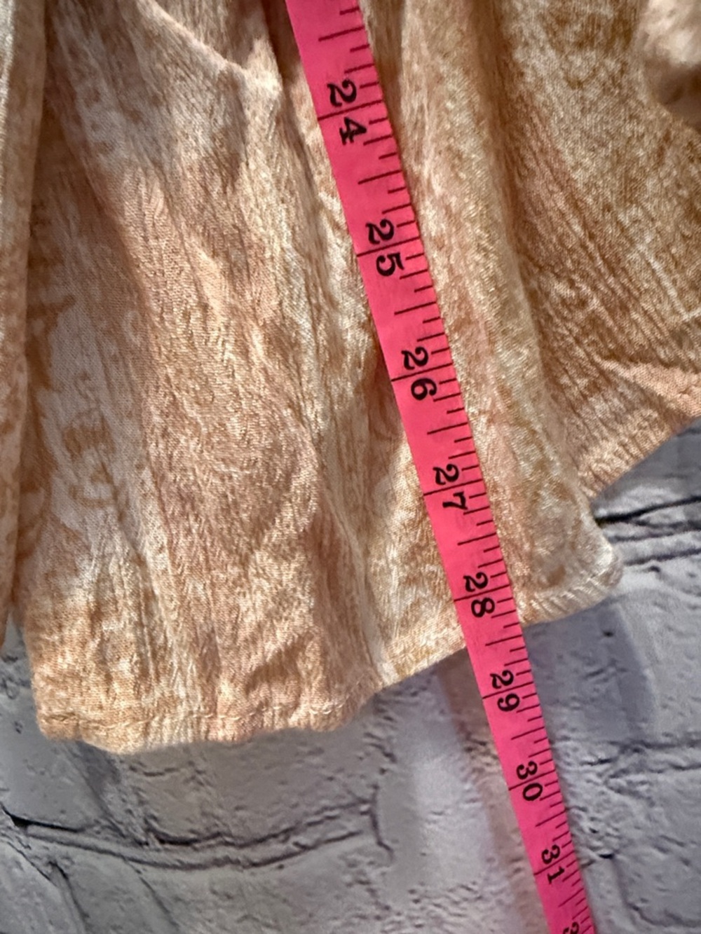 Wonderly Cream & Tan Boho Tie-Front Peasant Blouse - Picture 7 of 7
